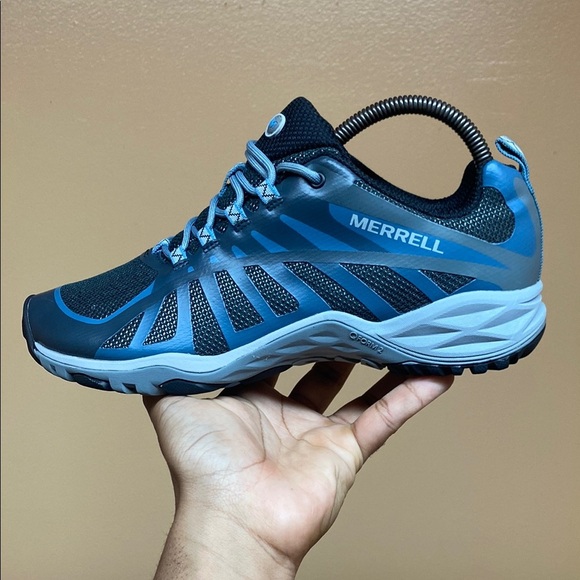 Merrell Siren Edge Q2 “Blue Gray Black” Waterproof Trail Running Sneakers - Picture 6 of 16